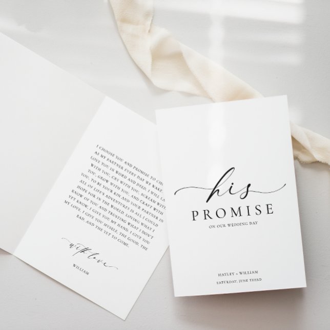 Ellesmere Su promesa promete tarjeta Boda del libr (His promise Vows Book Ellesmere )