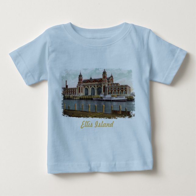 Ellis Island Pintó Camisa Bebé (Anverso)