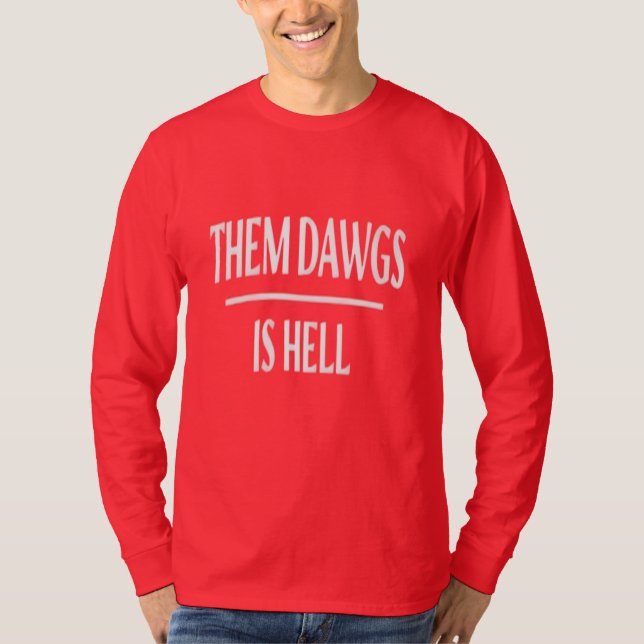 ELLOS DAWGS ES UNA Camiseta INFIABLE (Anverso)