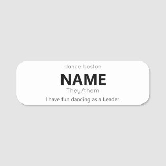 ellos/ellos - Etiqueta de nombre de líder de WCS