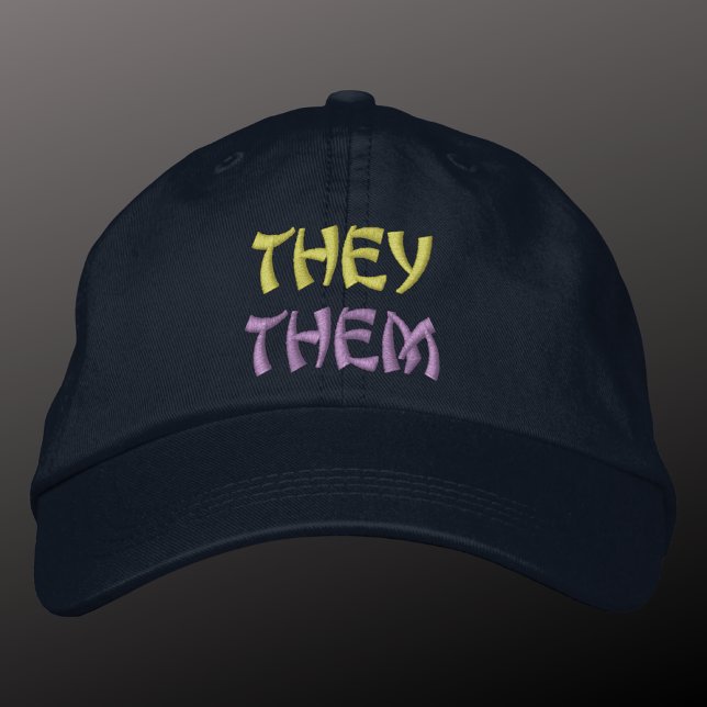 Ellos / ellos pronuncia Gorra no binario Borroider (Subido por el creador)