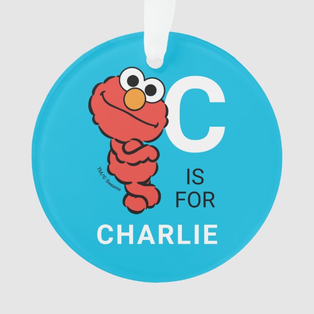 Elmo | Nombre personalizado con ornamento fotográf (Anverso)