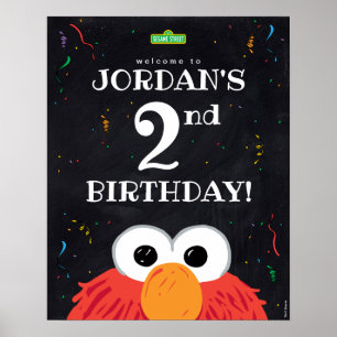 Elmo   Póster de bienvenida del segundo cumpleaños