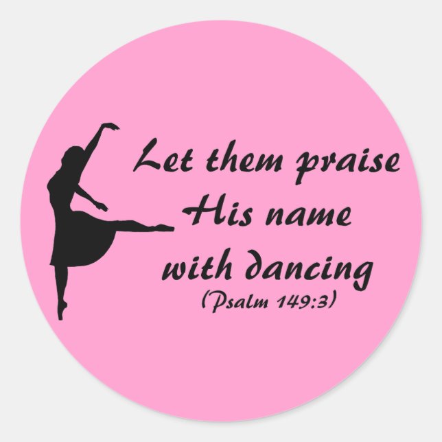 Elogiarlo con Pegatinas bailarines (Anverso)