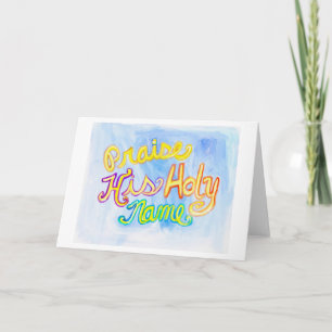 Elogio su sagrado nombre 5 x 7 tarjeta de felicita
