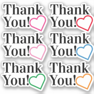 Elogioso "gracias!" Pegatinas