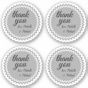 Elogiosos inspirada sello "le agradecen" pegatina