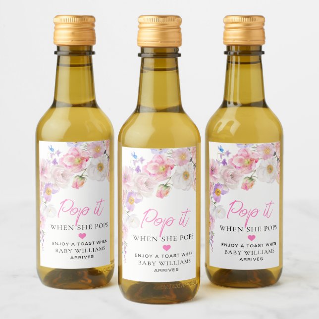 Eloise Floral Baby Shower Pop It (Botellas)