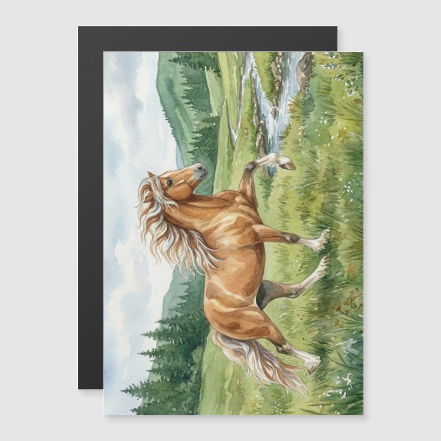 Elska Icelandic Horse Watercolor (Anverso/Reverso)