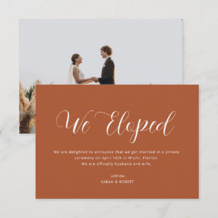 eludimos el guión invitación de boda de terracota