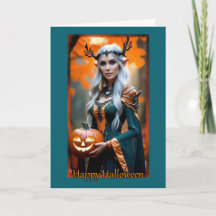 Elven Magic en la tarjeta Halloween