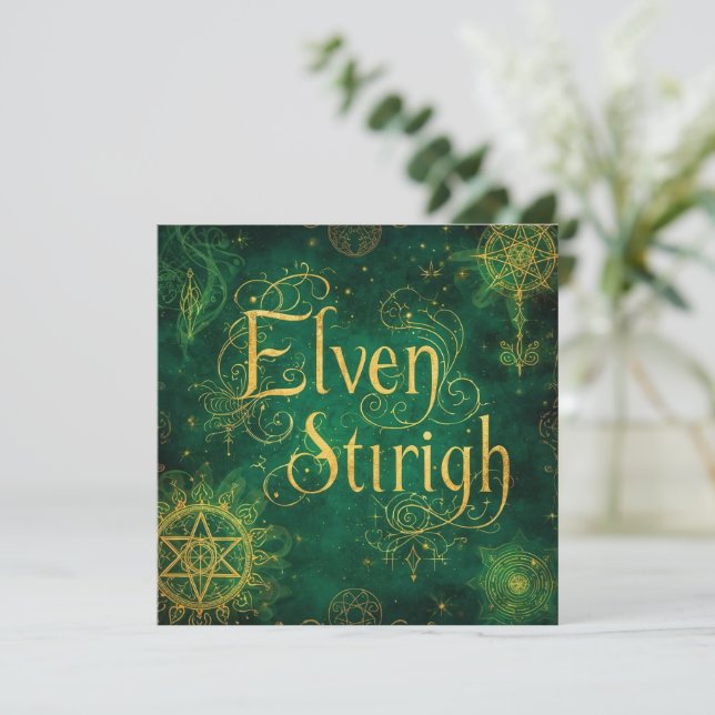 Elven Stirigh – Sigils in Green (Anverso de pie)