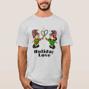 Elves con raquetas de tenis Navidades camiseta