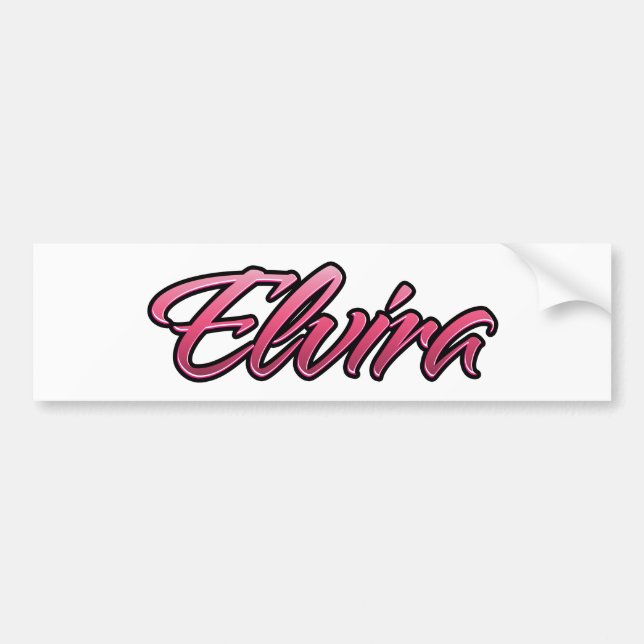 Elvira Pegatina de Aufkleber rosa descolorido (Frente)