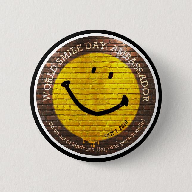Embajador 2016 botón de Day® de la sonrisa del (Anverso)
