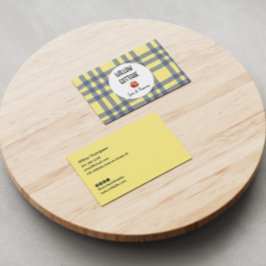 Embalaje casero de algodón y tarjeta de presentaci