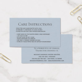 Embalaje de ropa Dusty Blue Washing Care