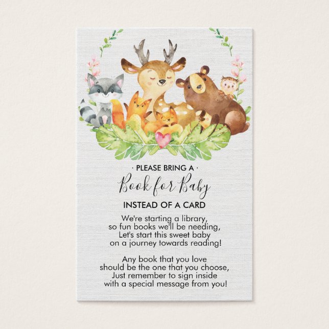 Embalse de un libro de animales de bosque dulce pa (Anverso)