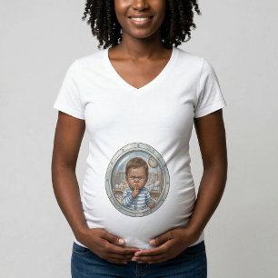 embarazada - bebé tratando de dormir camiseta