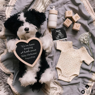 Embarazo adorable con cachorro invitación