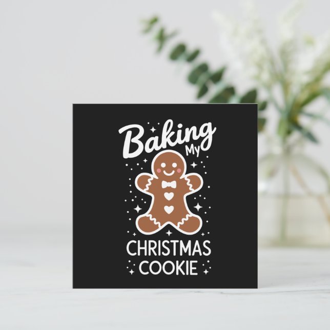 Embarazo de galletas de Navidad horneando maternid (Anverso de pie)