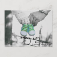 Embarazo Niño Próximamente Invitación Zapatos