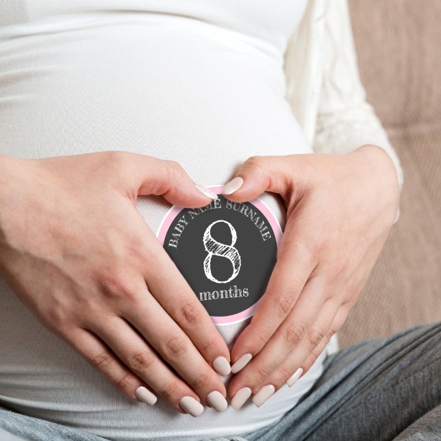 Embarazo Pegatinas búngaros mensuales (Add your name or your future baby's to these fun bump stickers. )