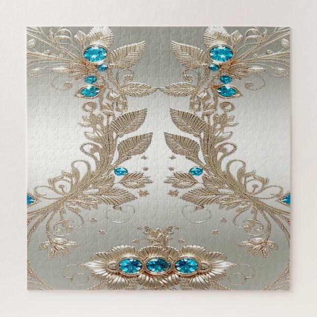 Embelleciendo el rompecabezas de las piedras azule (Vertical)