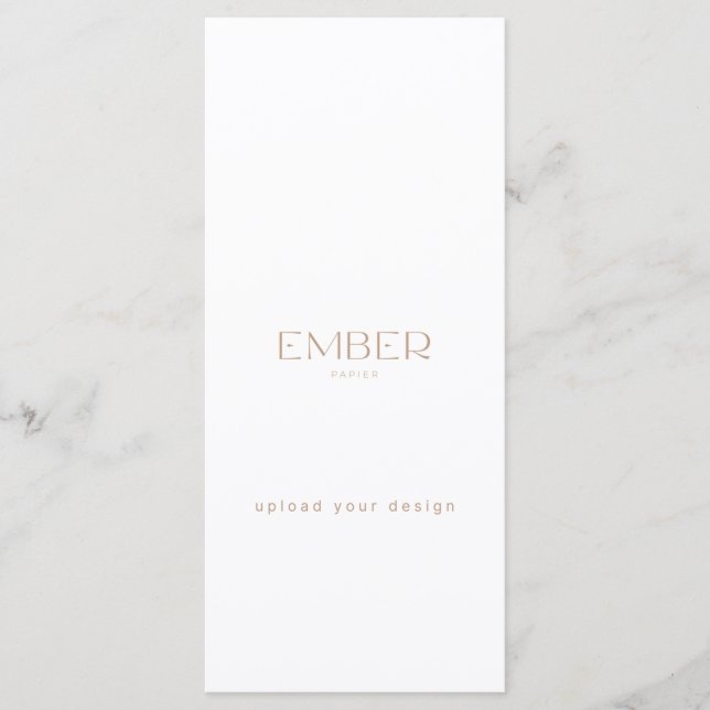 Ember Papier 4x9 Personalizado de menú Cargar tu d (Anverso)