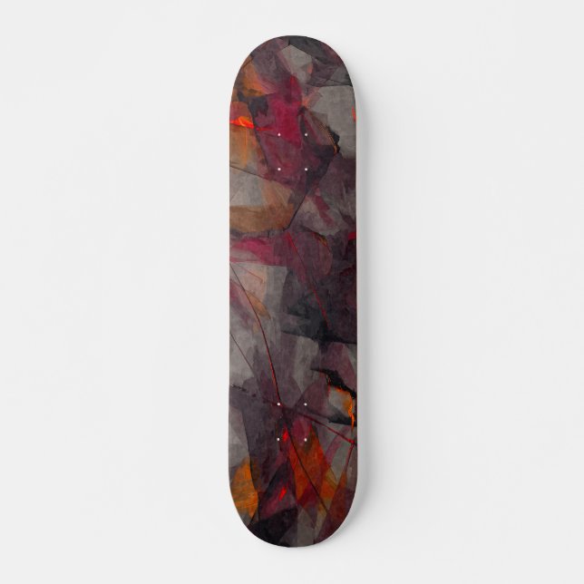 Ember Smoke Grunge Abstract Skateboard (Anverso )