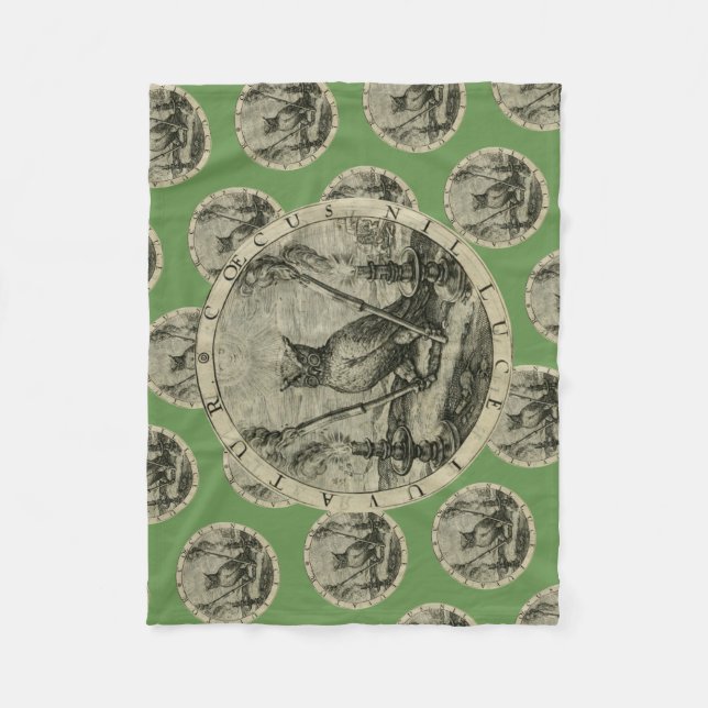 Emblema antiguo - búho - luz de la manta de la (Anverso)