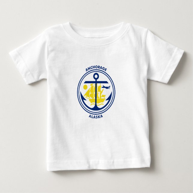 Emblema de Anchorage, camiseta bebé de Alaska (Anverso)