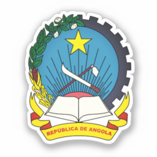 Emblema de Angola Pegatina Redonda Clásica