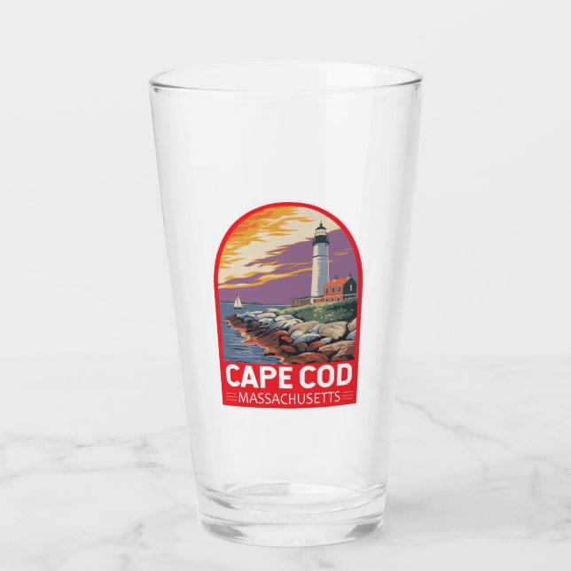 Emblema de arte de viaje de Cape Cod Massachusetts (Anverso)