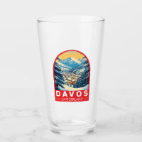 Emblema de arte de viajes de Davos Suiza