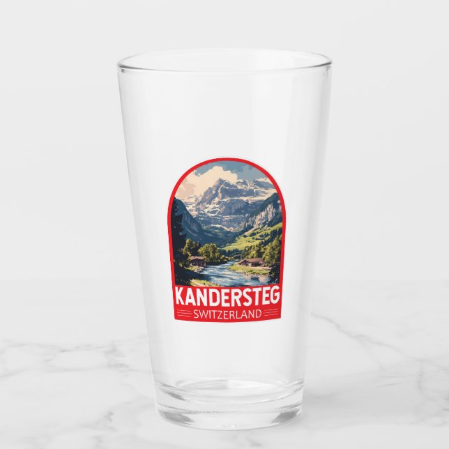 Emblema de arte de viajes de Kandersteg Suiza (Anverso)
