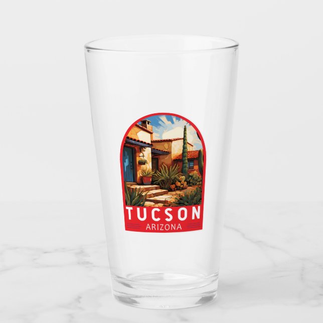 Emblema de arte de viajes de Tucson Arizona (Anverso)