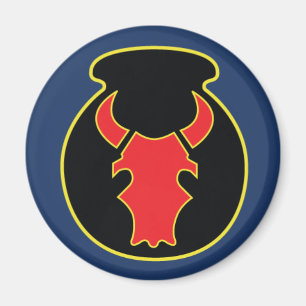 Emblema de aspecto CSIB del Toro Rojo, imán azul d