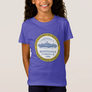 Emblema de Boston, camiseta de Massachusetts