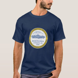 Emblema de Boston, camiseta de Massachusetts