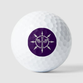 "Emblema de Cruz y Alas" Pelotas de Golf