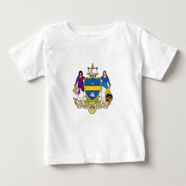Emblema de Filadelfia, camiseta bebé de Pensilvani (Anverso)