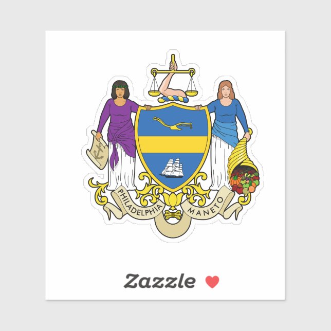 Emblema de Filadelfia, Pegatina de Vinilo de Pensi (Hoja)