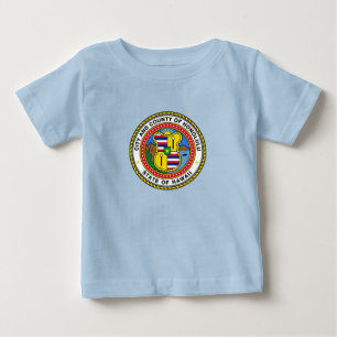 Emblema de la ciudad de Honolulu, camiseta bebé de