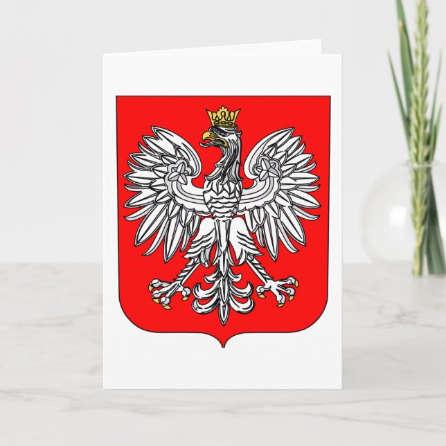Emblema De Polonia Tarjetas De Saludo (Anverso)