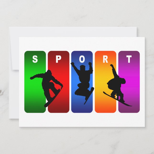 Emblema de Snowboarding Multicolor (Anverso)