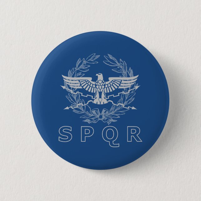 Emblema del Imperio Romano SPQR Botón (Anverso)