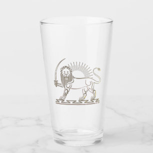 Emblema del León y Sol de Irán - negro y blanco