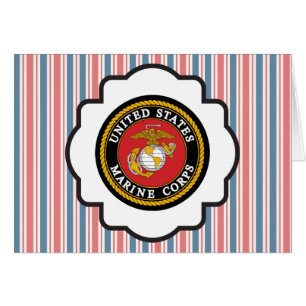 Emblema del USMC con las rayas rojas, blancas y