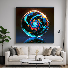 Emblema - Diseño de arte abstracto vibrante y colo